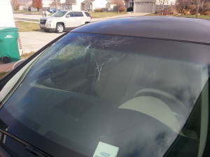 2015 Nissan Altima Windshield with a damaged windshield